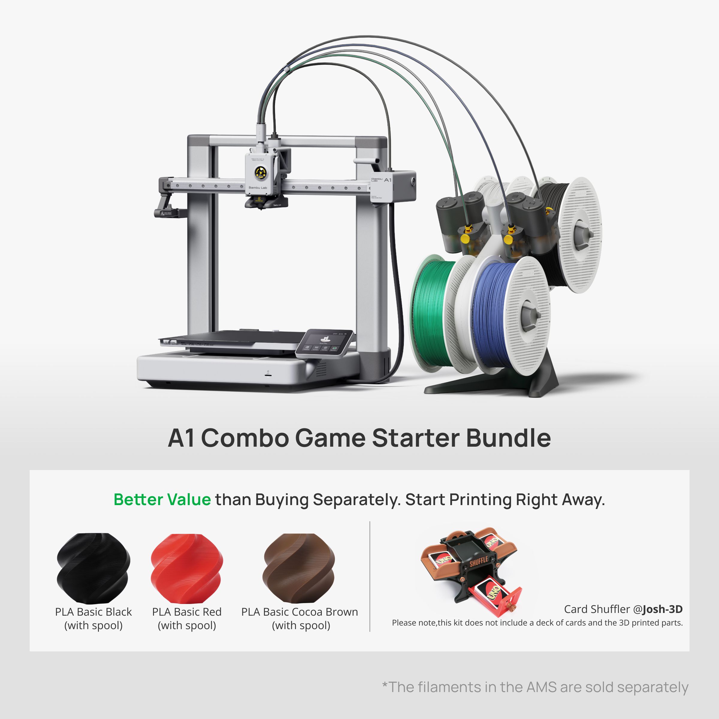 BambuLab 3D printeris A1 Combo Spēļu